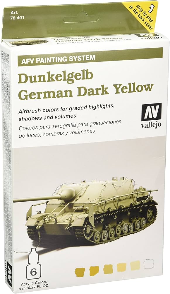 Amazon.com: Vallejo AFV German Dark Yellow Modulation Set, 8ml